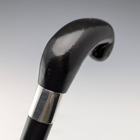 ヴィンテージ 紳士用 クロップハンドル ステッキ ブラックシャフト 杖 90cm